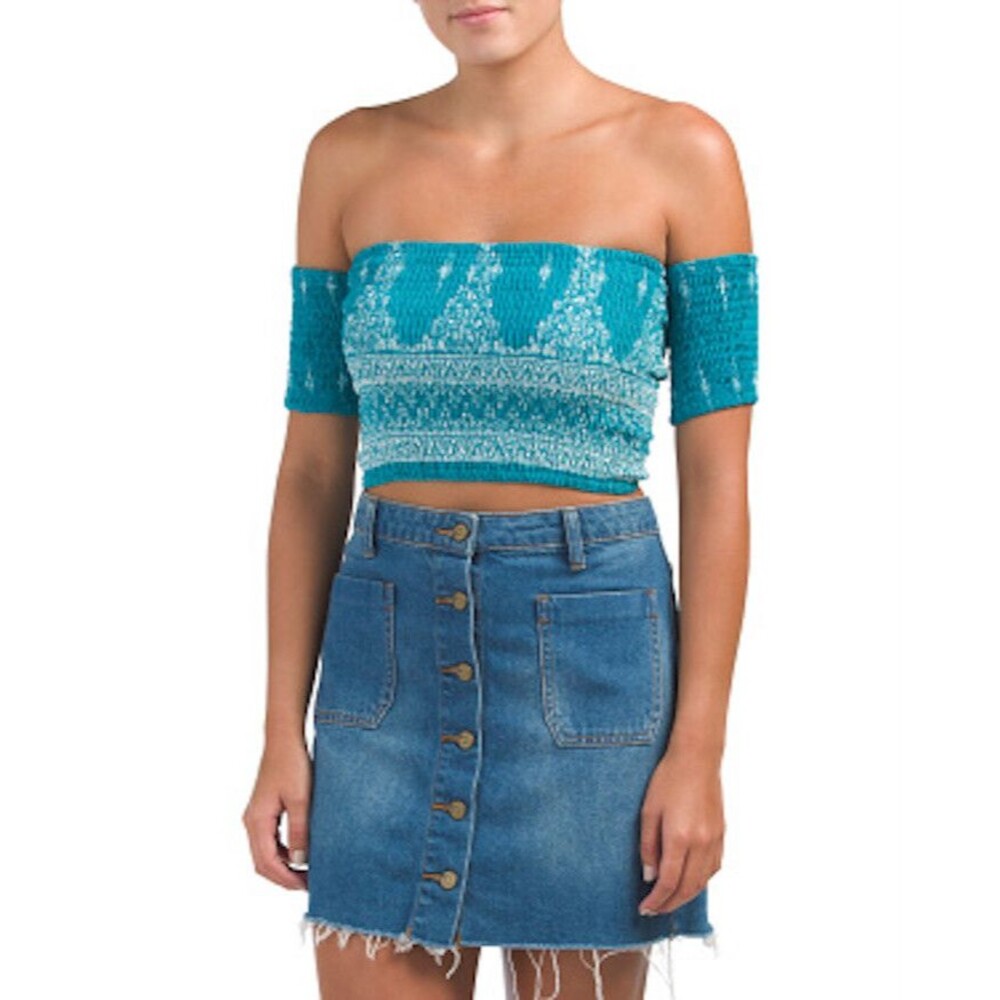 Jaase Tavarua Off the Shoulder Crop Top